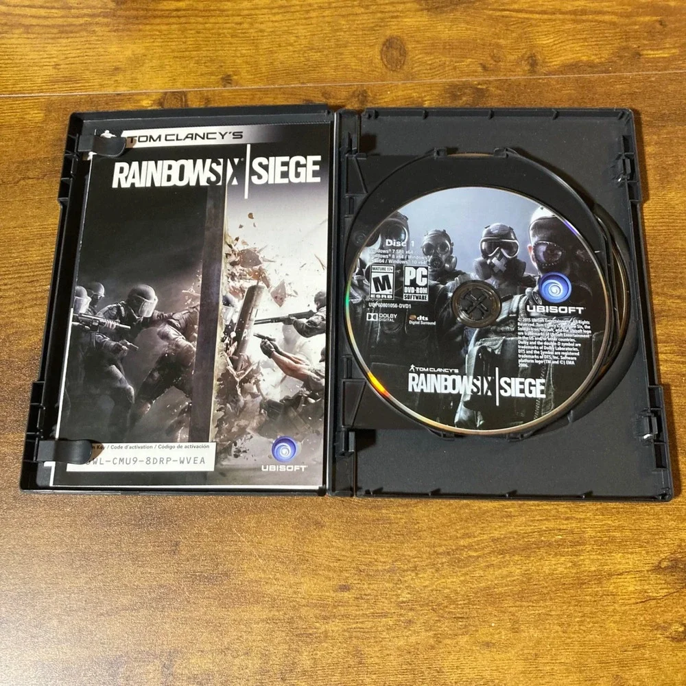 Tom Clancy's Rainbow Six Siege PC DVD ROM Game Ubisoft ESRB Mature 17+‎